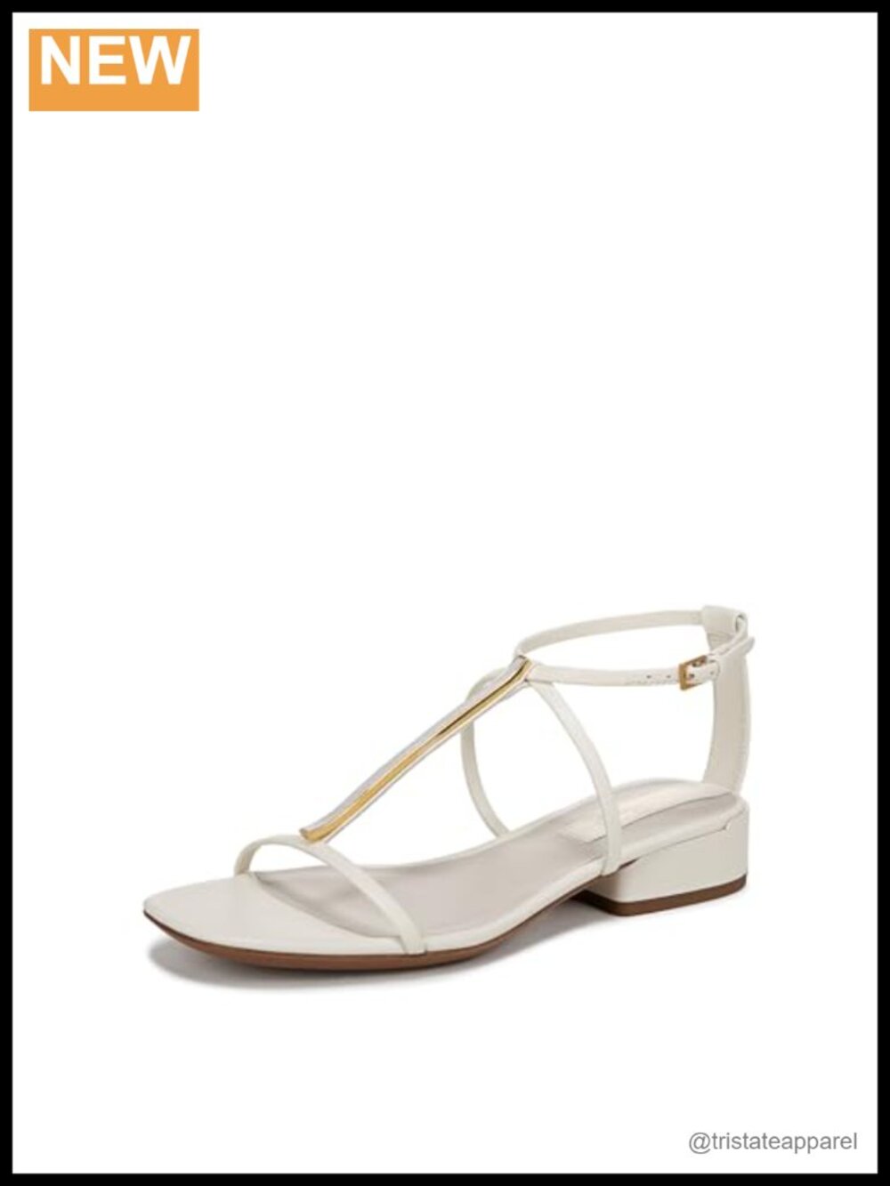 Franco Sarto Misty Leather Ankle Strap Block Heel Sandals
